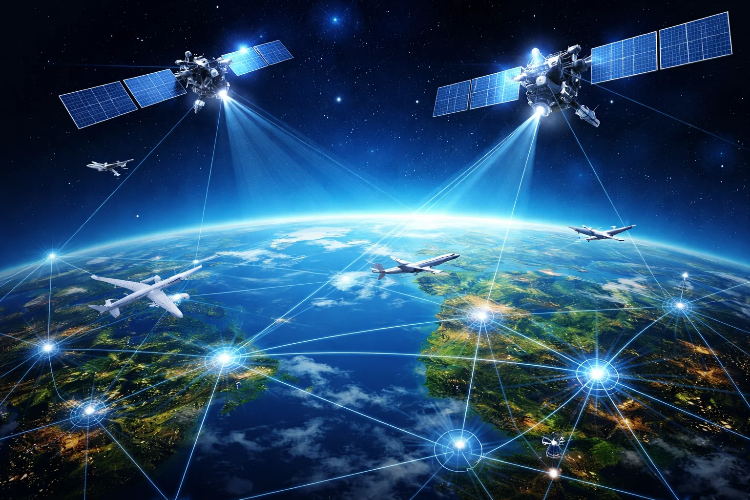 Satellites Support Flight Tracking and Air Traffic